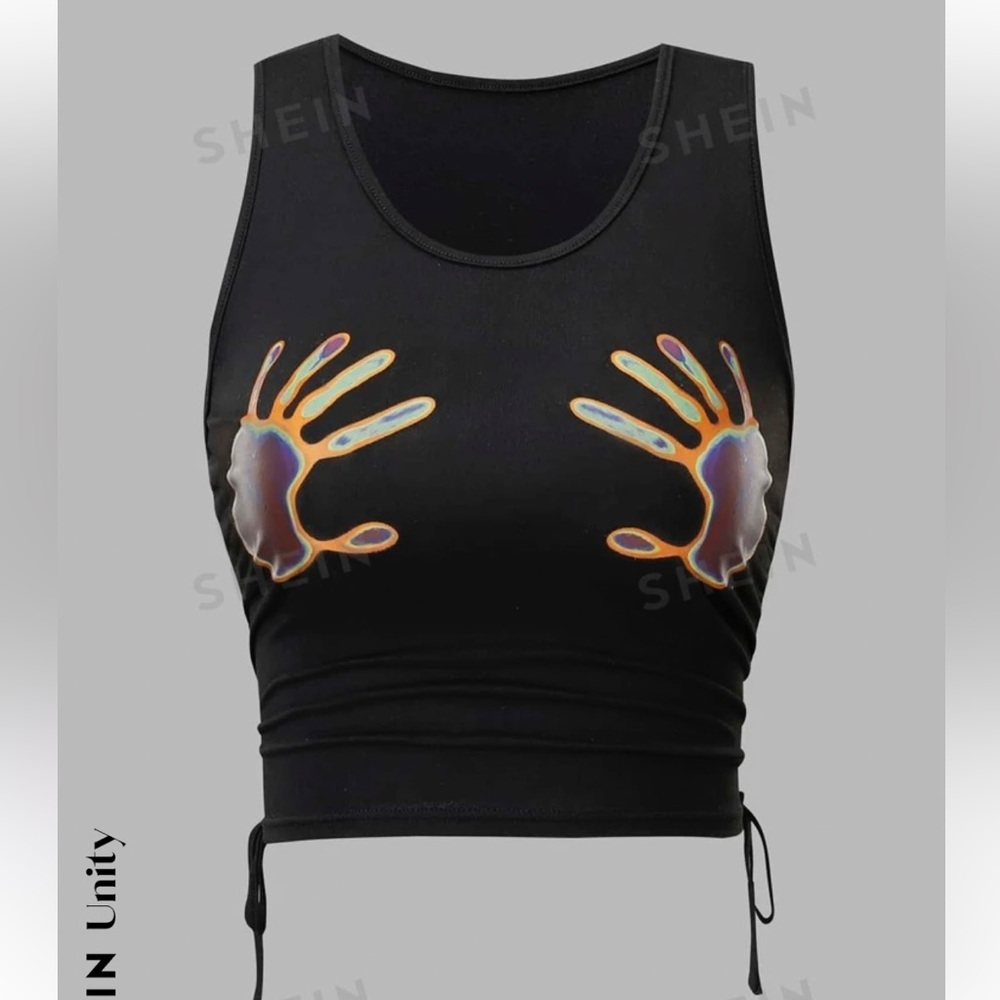 SHEIN Hand Print Tank